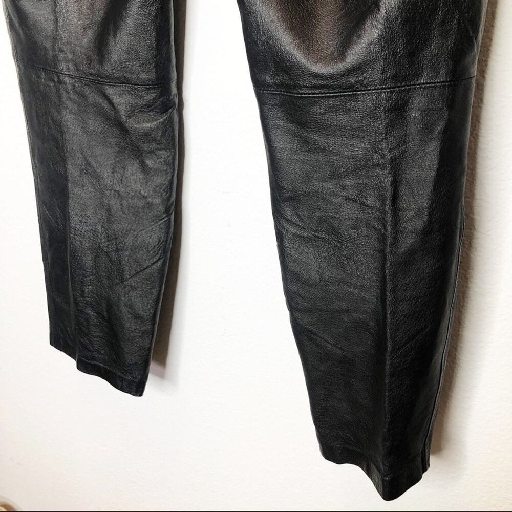 BAGATELLE Vintage 100% Leather Pants Straight Leg 90s Grunge - Picture 11 of 12